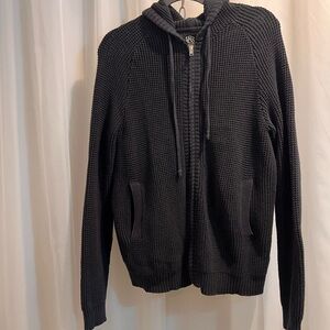 Rock & Republic Black Zip-Up Sweater
